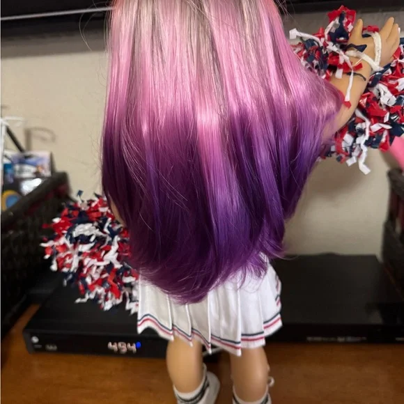 American Girl Purple and White Cheerleader Doll - Picture 2 of 12
